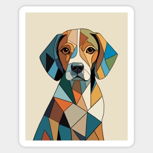 Cute Cubist Beagle Magnet